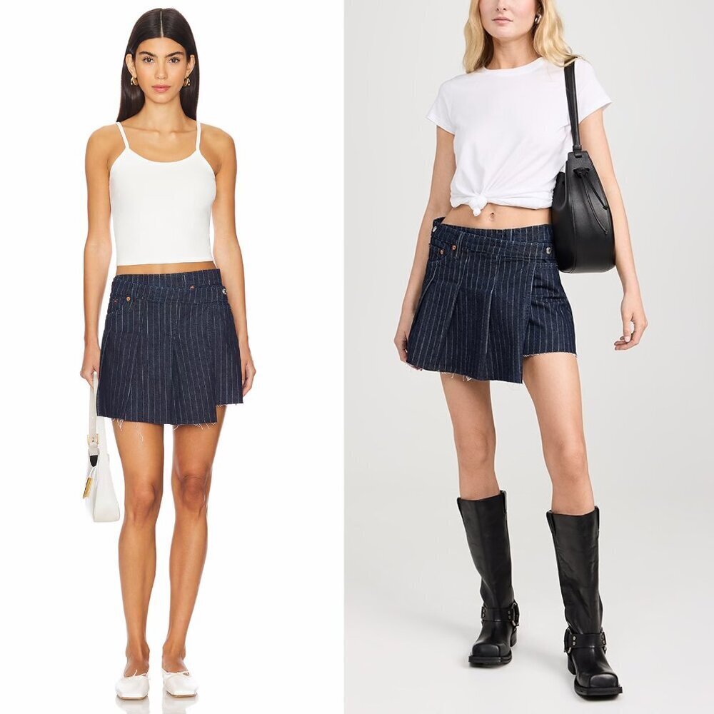 NWT New $250 RE/DONE Tennis Wrap Skirt Size 29